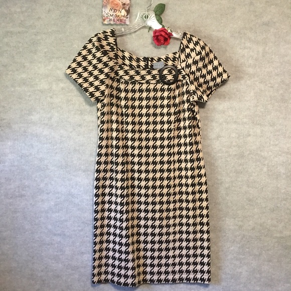 Y2K DRESS RABBIT RABBIT RABBIT HOUNDSTOOTH DRESS MEAN GIRLS CLUELESS PREPPY 10 - Picture 12 of 12